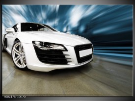 Canvas Schilderij Audi, Auto | Wit, Blauw