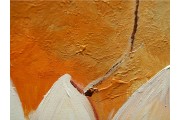 Acryl Schilderij Natuur | Rood, Oranje, Geel | 150x70cm 5Luik Handgeschilderd