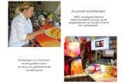 Acryl Schilderij Natuur | Rood, Oranje, Geel | 150x70cm 5Luik Handgeschilderd