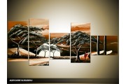 Acryl Schilderij Natuur | Bruin | 160x70cm 5Luik Handgeschilderd