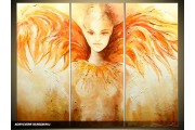 Acryl Schilderij Modern | Geel, Oranje | 120x80cm 3Luik Handgeschilderd