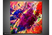 OP VOORRAAD Wandklok op Canvas Abstract | 30X30cm | F000236C