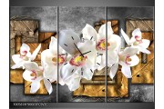 OP VOORRAAD  Wandklok op Canvas Orchidee | 90X60cm PCSV2C | F005874C