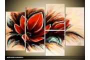 OP VOORRAAD Acrylverf schilderij Magnolia | Kleur: Rood , Creme , Groen | LS00002