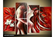 Acryl Schilderij Kunst, Sexy | Rood | 120x80cm 5Luik Handgeschilderd