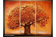 Acryl Schilderij Modern | Bruin, Oranje | 120x80cm 3Luik Handgeschilderd