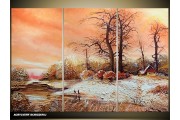 Acryl Schilderij Natuur | Bruin | 120x80cm 3Luik Handgeschilderd
