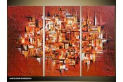 Acryl Schilderij Modern | Bruin | 120x80cm 3Luik Handgeschilderd