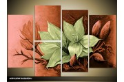 Acryl Schilderij Magnolia | Groen | 120x80cm 5Luik Handgeschilderd
