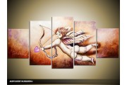 Acryl Schilderij11| Bruin, Paars | 150x70cm 5Luik Handgeschilderd