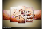 Acryl Schilderij11| Bruin, Paars | 150x70cm 5Luik Handgeschilderd