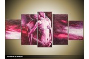 Acryl Schilderij Kunst, Sexy | Paars | 150x70cm 5Luik Handgeschilderd