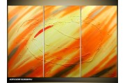 Acryl Schilderij Modern | Oranje, Geel | 120x80cm 3Luik Handgeschilderd