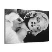 Glasschilderij Marilyn Monroe | Zwart, Wit, Grijs | 100x70cm 1Luik